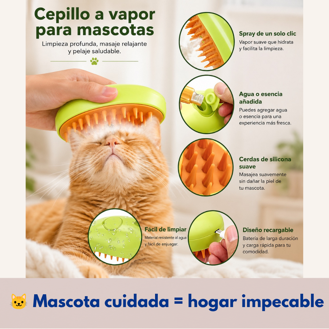 PACK HOGAR INTELIGENTE - Lleva 2 Quita Pelusas Portátil + 1 Cepillo a Vapor de Mascotas