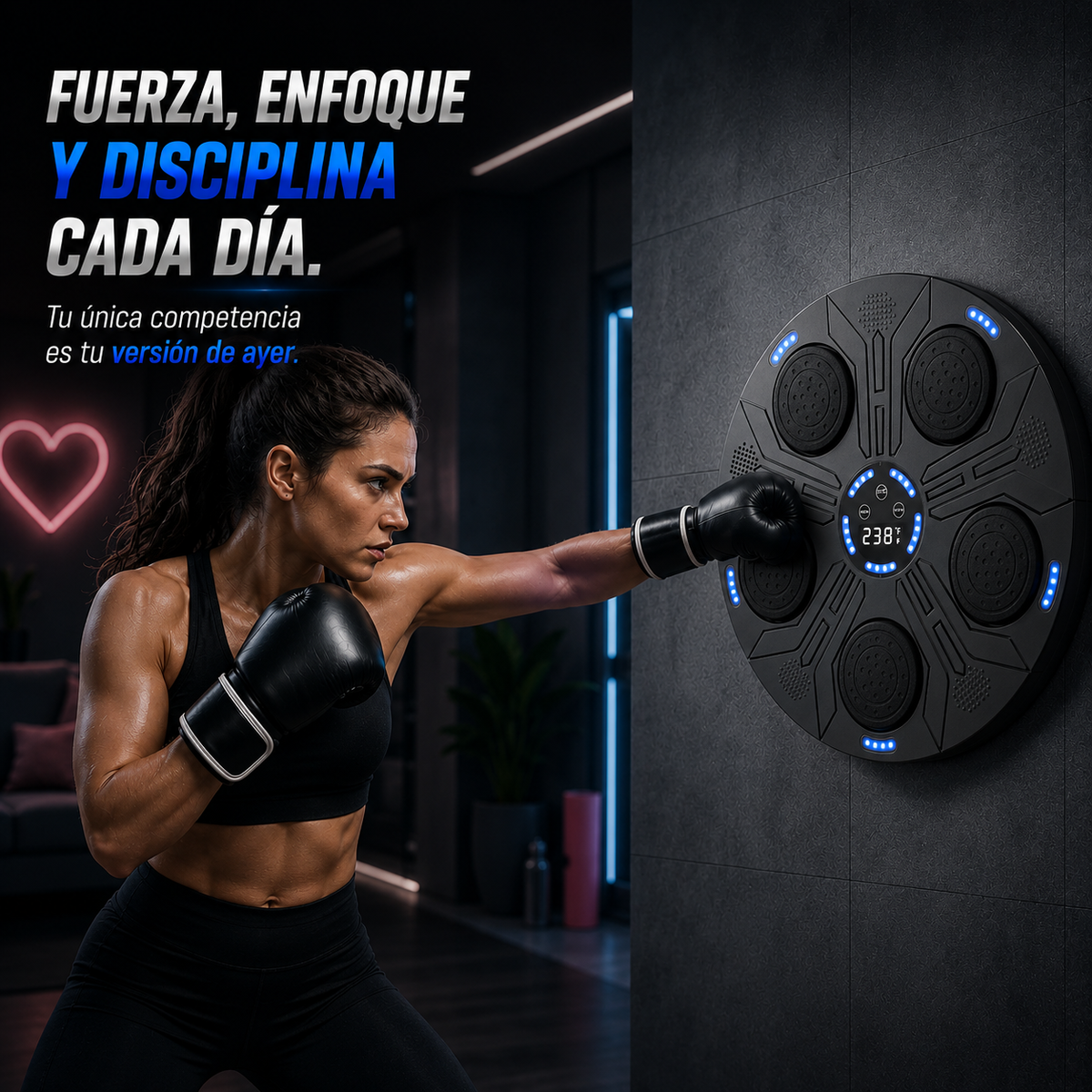Máquina de Boxeo Musical + 🎁 Par Guantes