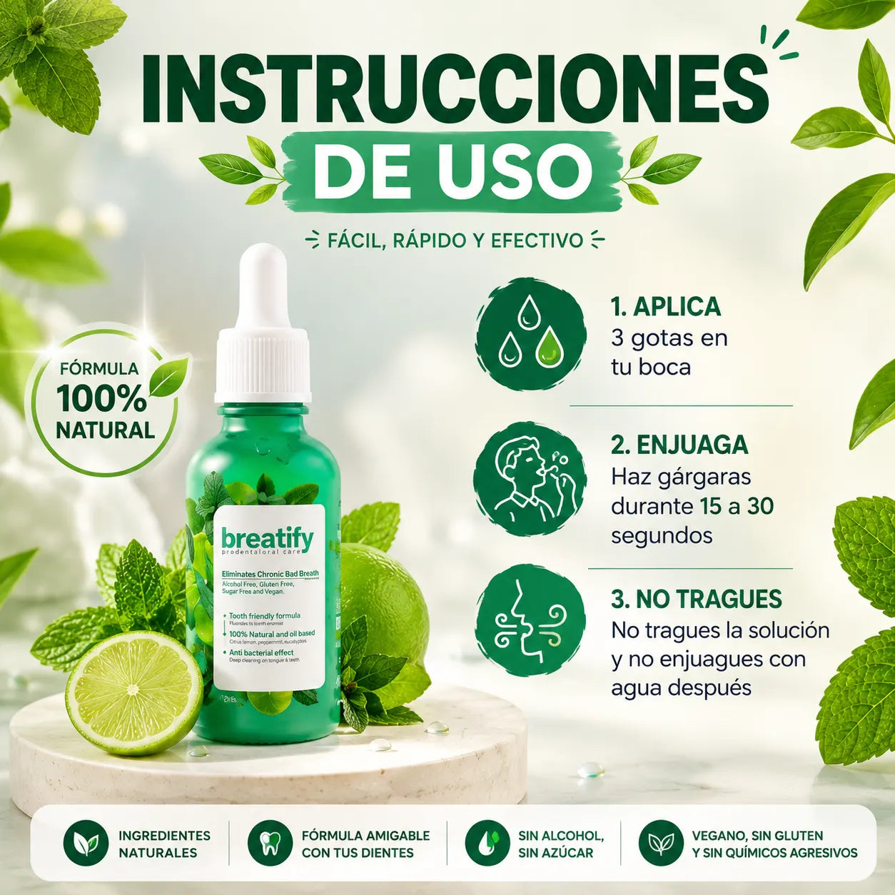 🍃BREATIFY | Gotas contra el mal aliento 50% OFF
