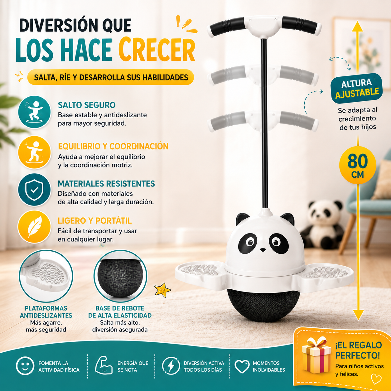 Pogo Saltarín de Niños con Mango Ajustable