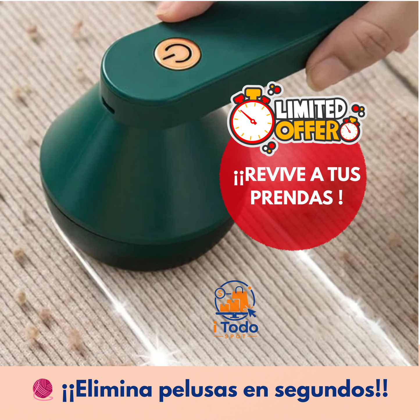 Quita Pelusas Eléctrico Portátil con Carga USB