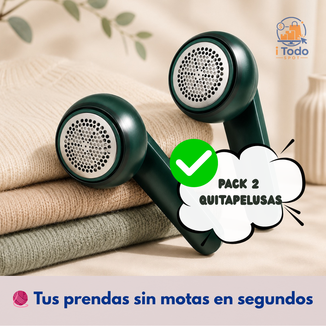 PACK HOGAR INTELIGENTE -  Lleva 2 Quita Pelusas Portátil  + 1 Cepillo a Vapor de Mascotas
