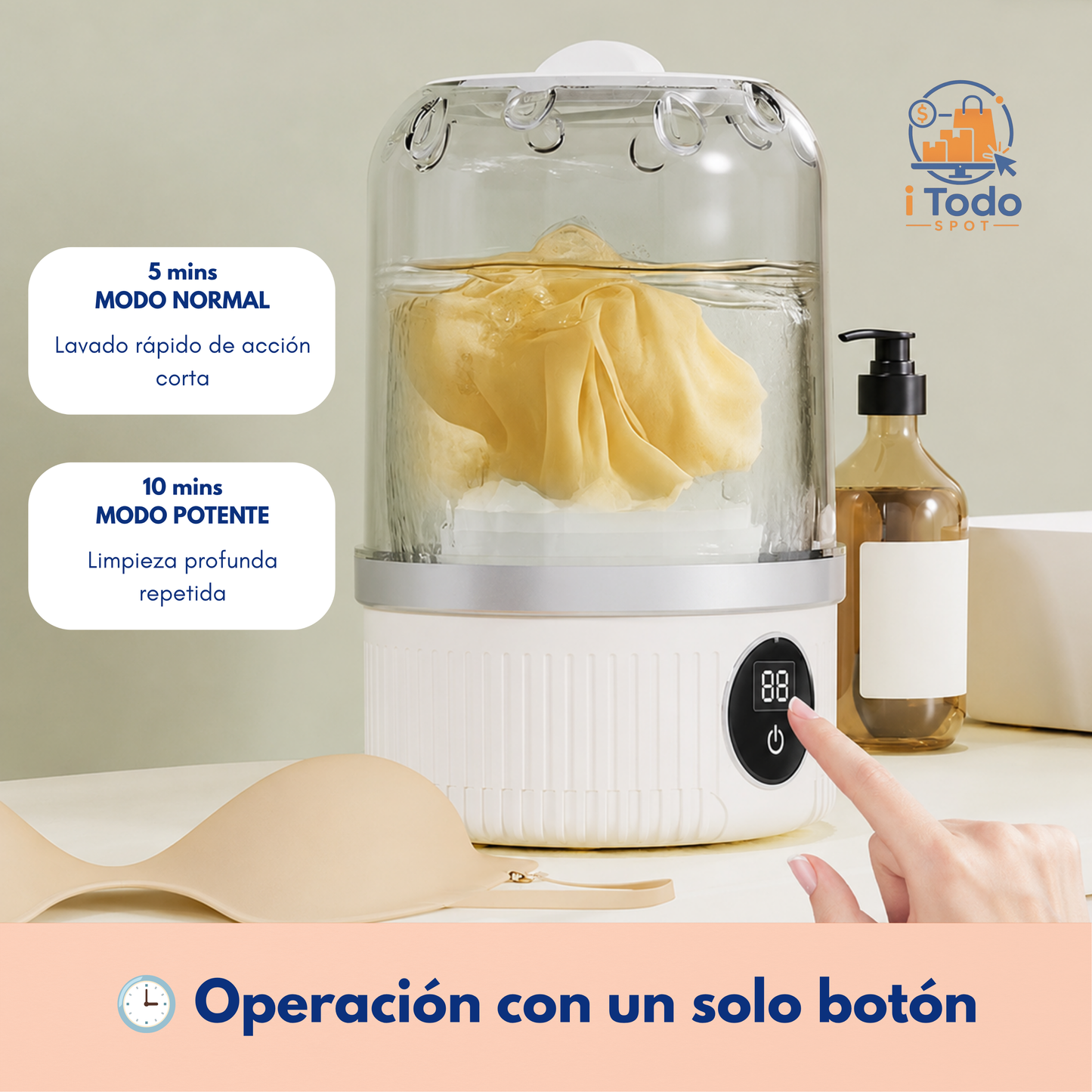 Mini Lavadora Portátil de Ropa Interior con Carga USB
