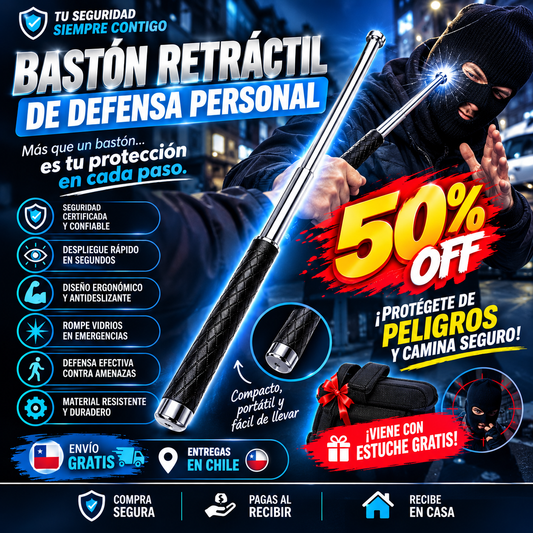 Bastón Retráctil de Defensa Personal | 50% OFF