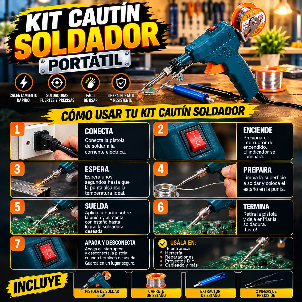 Kit Cautín Soldador | 50% OFF