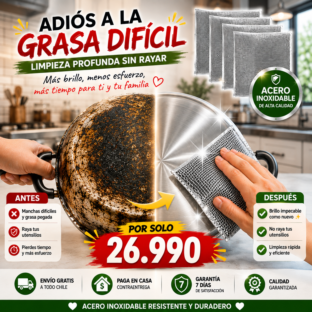 PACK X 5 LIMPIEZA PROFUNDA - 5 Paños Mágicos de Cocina