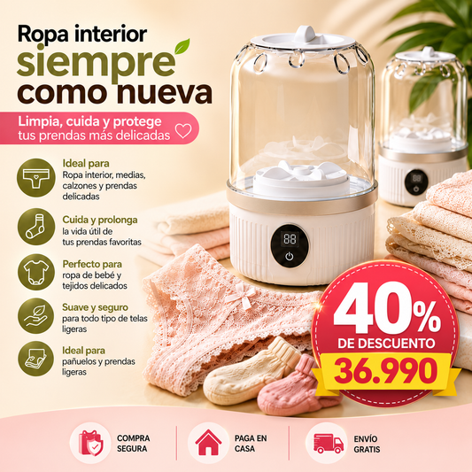 Mini Lavadora Portátil de Ropa Interior con Carga USB