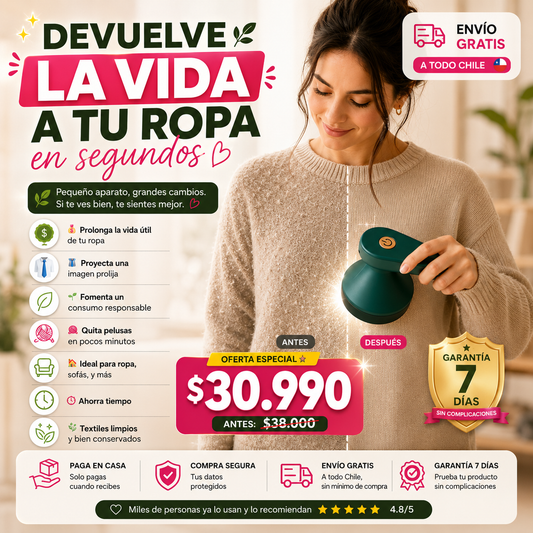 Quita Pelusas Eléctrico Portátil con Carga USB