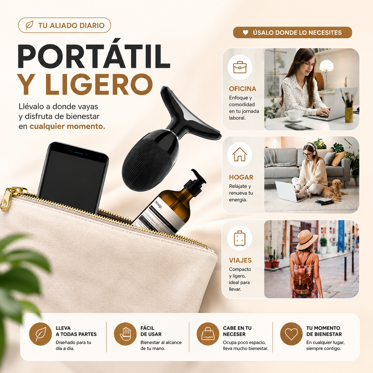 Masajeador Facial Led 3 en 1 –  Reduce papada y arrugas