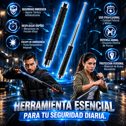 Bastón Retráctil de Defensa Personal | 50% OFF