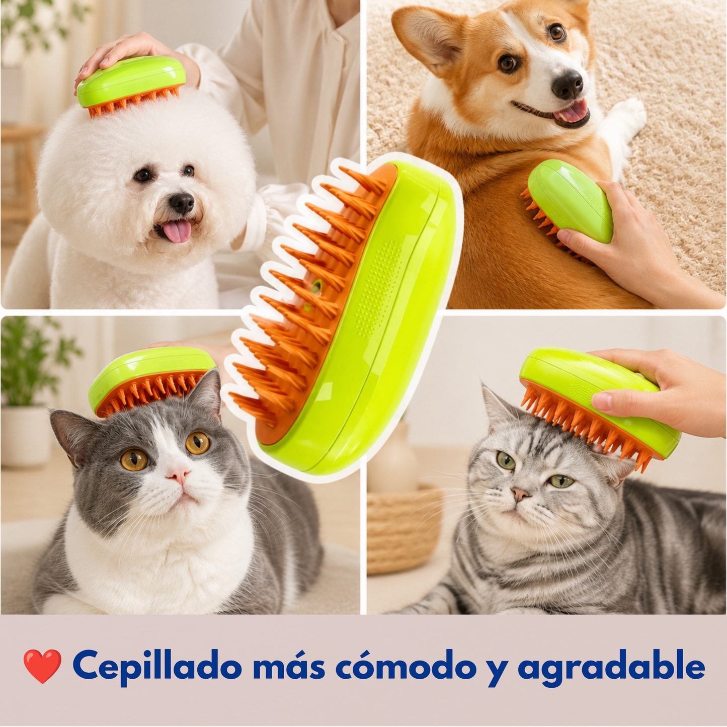 PACK HOGAR INTELIGENTE -  Lleva 2 Quita Pelusas Portátil  + 1 Cepillo a Vapor de Mascotas
