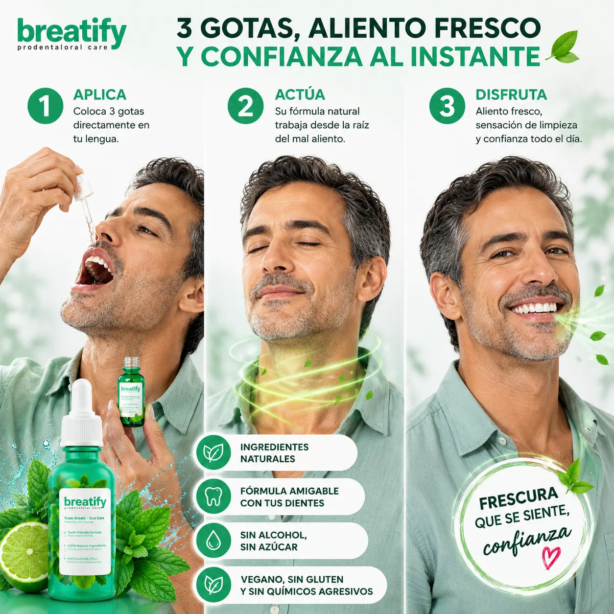 🍃BREATIFY | Gotas contra el mal aliento 50% OFF