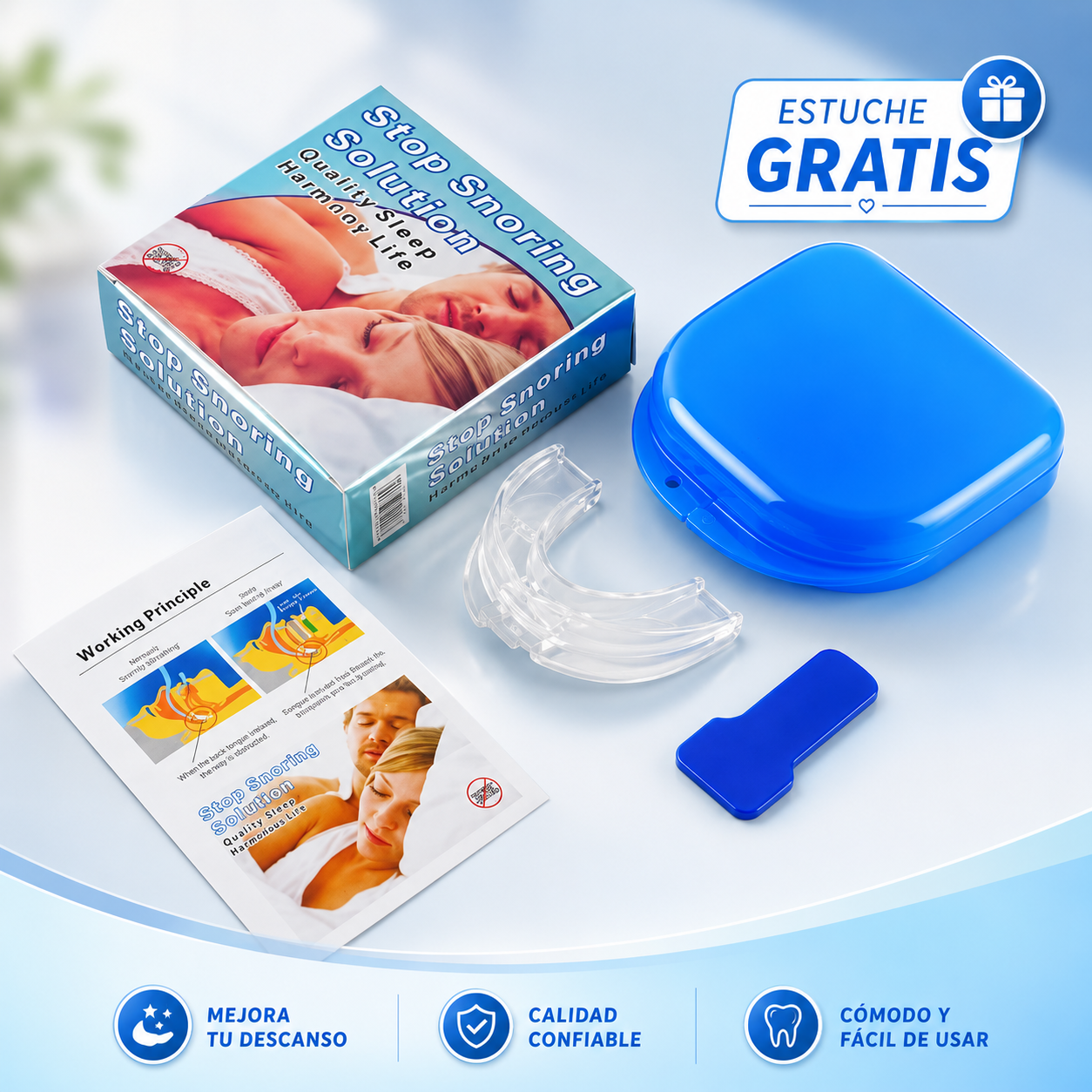 PACK 2x1 - Placa Anti Bruxismo, Apnea y Ronquido, 🎁 GRATIS Estuches