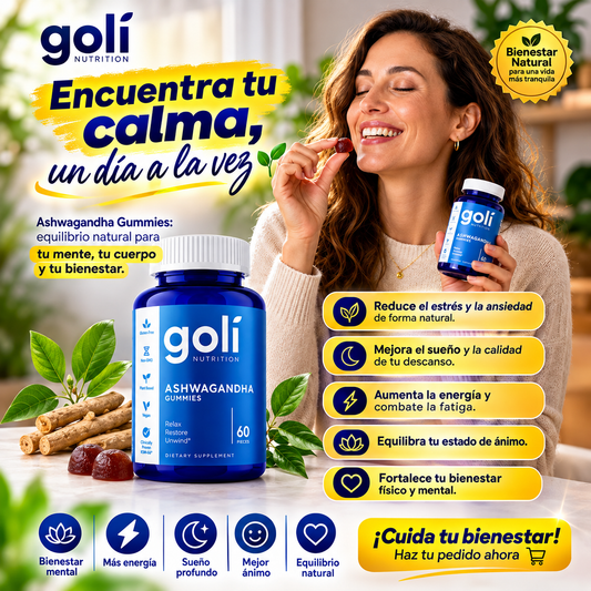 GOLI 🔵 - Gomitas de Ashwagandha - 60 unidades ☁️