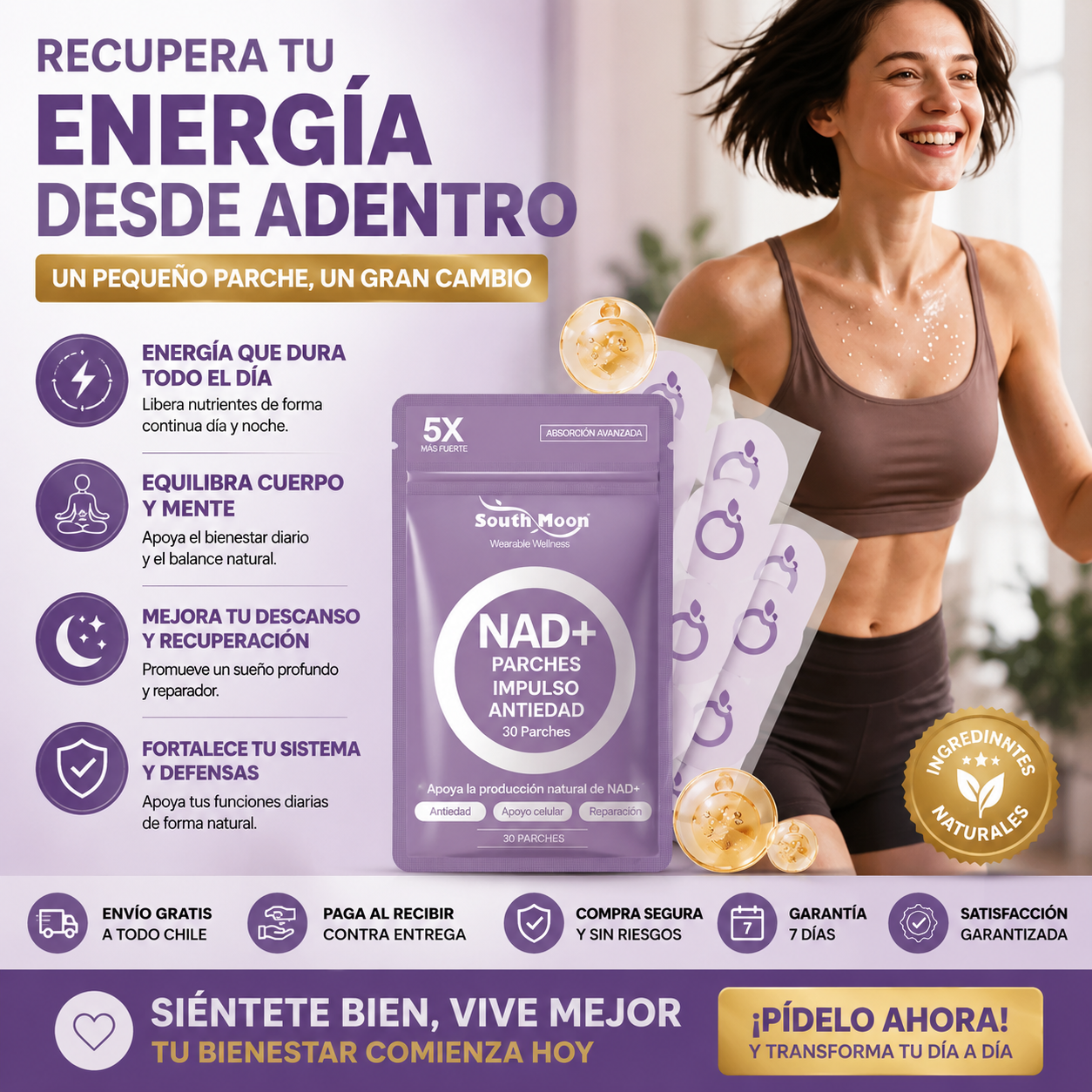 30 Parches NAD+ Antiedad Energía y Bienestar