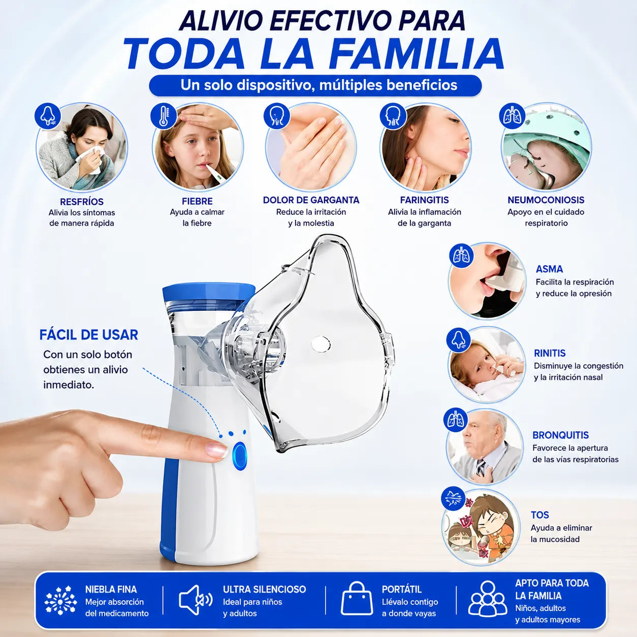 ⚡️ PACK ESPECIAL SALUD 2X1 ⚡️ Nebulizador Portátil Niños y Adultos