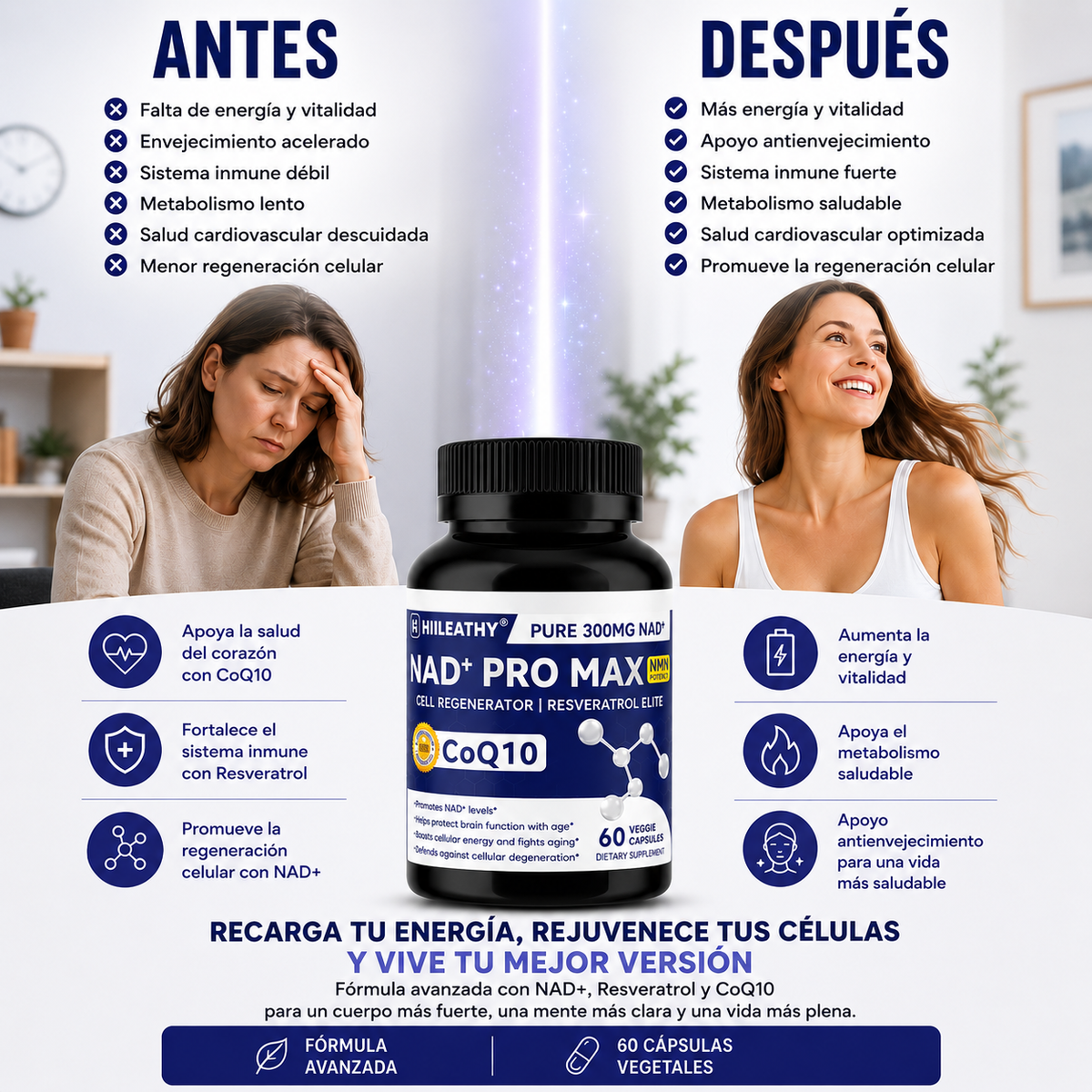 PACK 2X1 - NAD+PRO MAX de 60 cápsulas